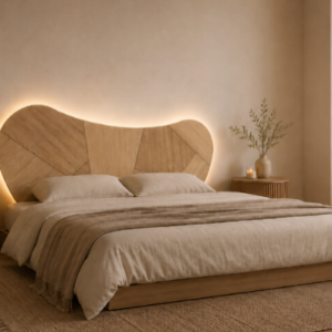 Tête de lit Galet Patchwork au design organique