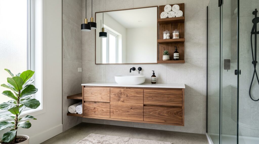Meubles de salle de bain sur mesure - Optimisation espace et rangements